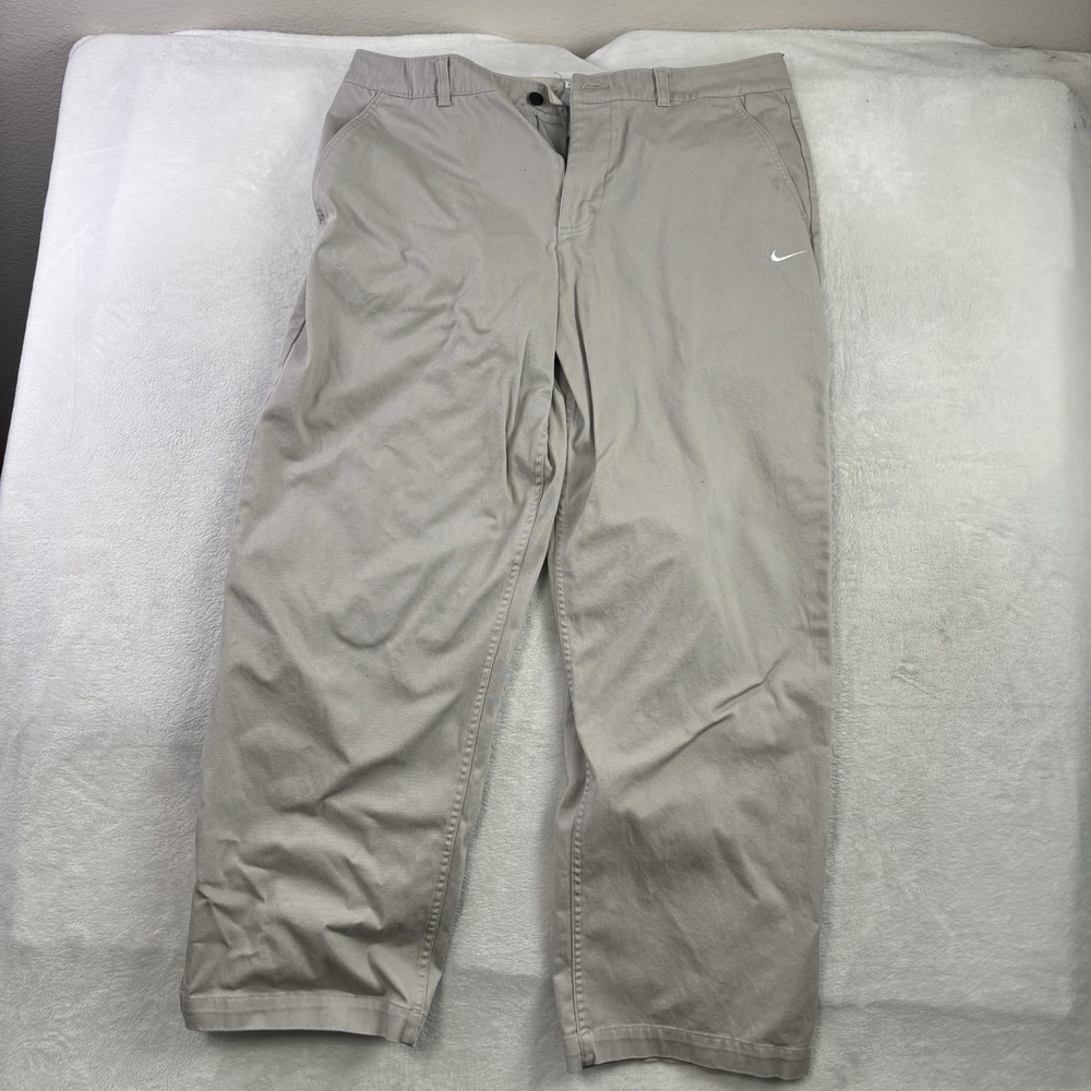 Nike Beige Utility Unlined Pants Adjustable Men's Waist 36" x 31" Inseam